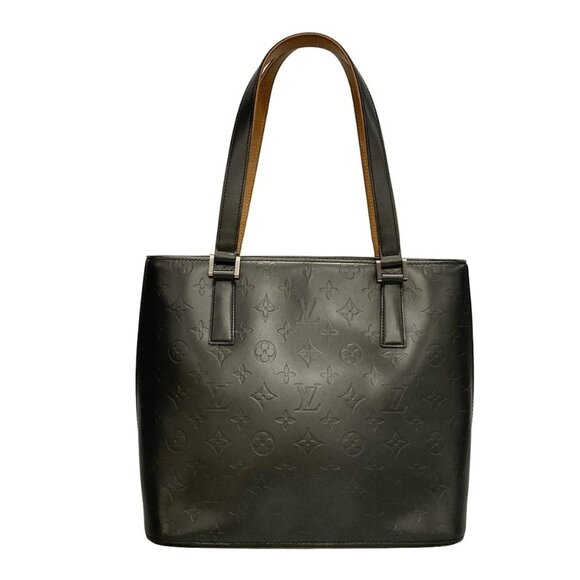 LOUIS VUITTON Stockton Noir Monogram Mat - Tote Bag Calf 615-082725 - Picture 1 of 12